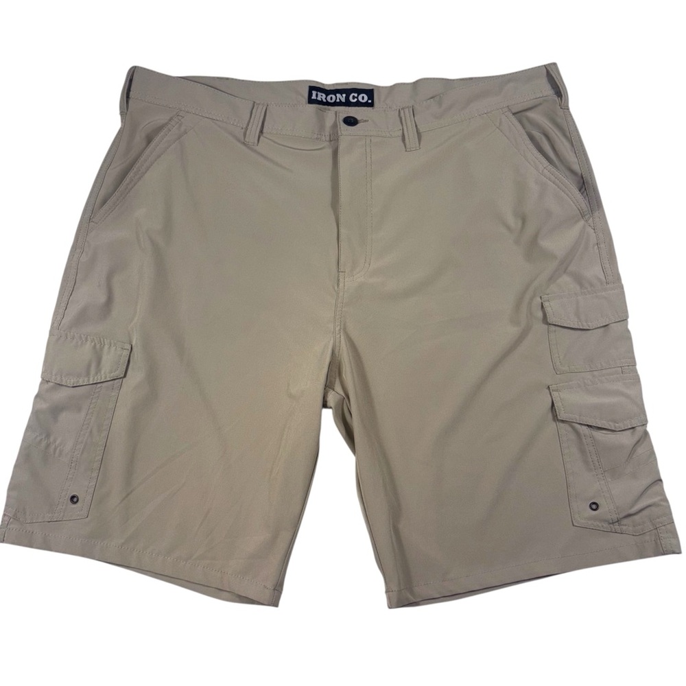Iron Co. Shorts Men‎ 44 Khaki Lightweight Cargo Performance Chino Short Fast Dry